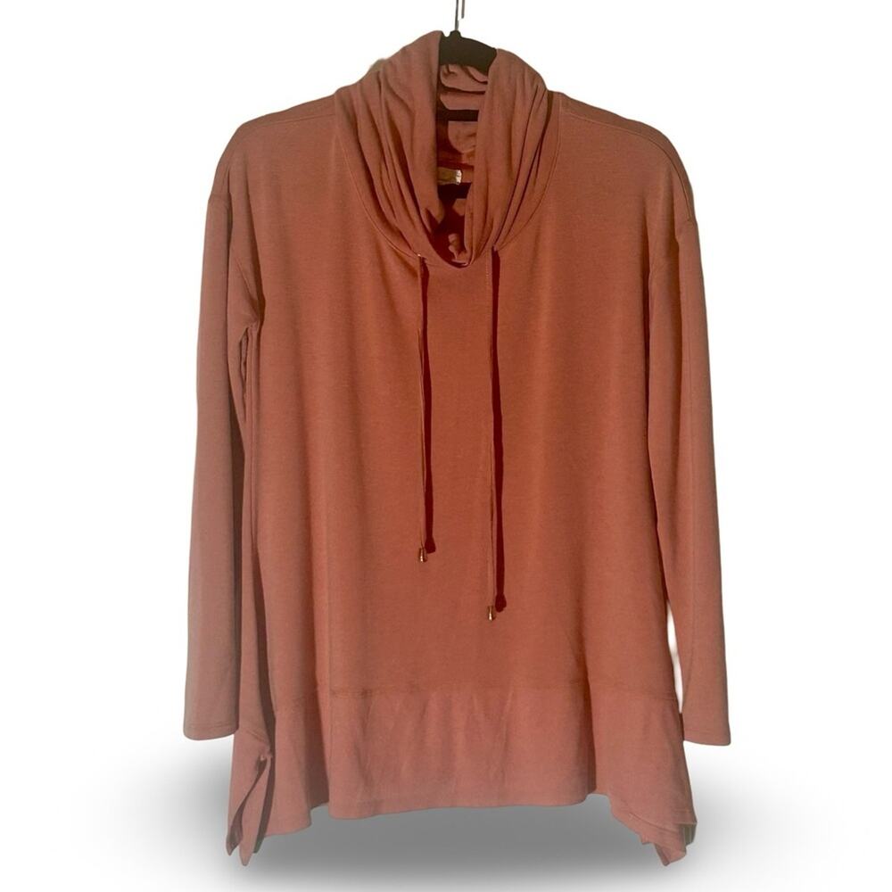 Cupio Oversized Cowl Neck Lightweight Knit Tunic Size Small Casual Loungewear